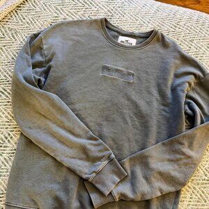 NOT AVAIL. Hollister Green Distressed Unisex Crewneck Sweatshirt Size